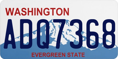 WA license plate ADQ7368