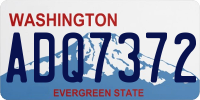 WA license plate ADQ7372