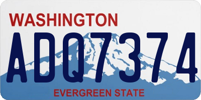 WA license plate ADQ7374