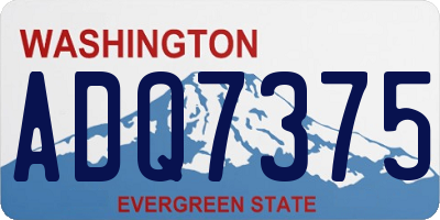 WA license plate ADQ7375