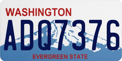 WA license plate ADQ7376