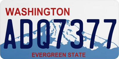 WA license plate ADQ7377