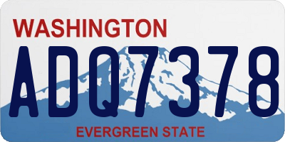 WA license plate ADQ7378