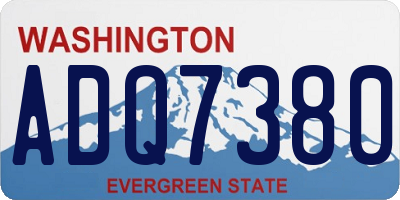 WA license plate ADQ7380