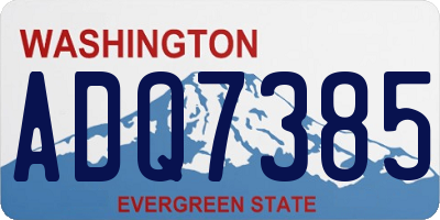 WA license plate ADQ7385