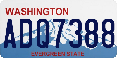 WA license plate ADQ7388