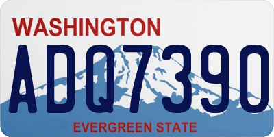 WA license plate ADQ7390