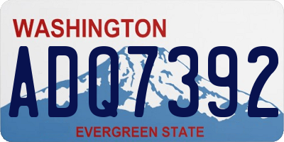WA license plate ADQ7392