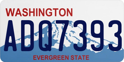 WA license plate ADQ7393