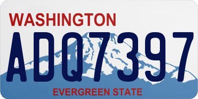 WA license plate ADQ7397