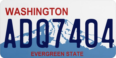 WA license plate ADQ7404