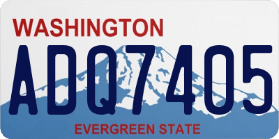 WA license plate ADQ7405