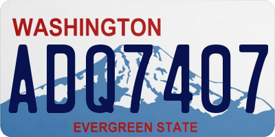 WA license plate ADQ7407