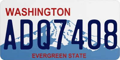 WA license plate ADQ7408