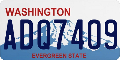 WA license plate ADQ7409