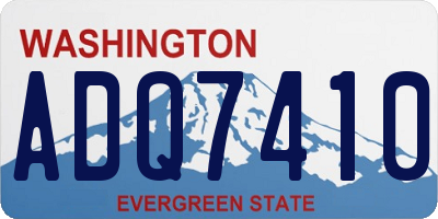WA license plate ADQ7410