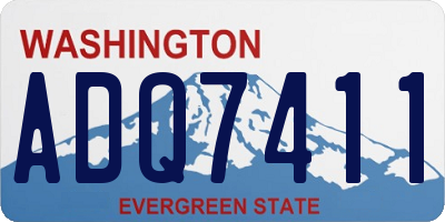WA license plate ADQ7411