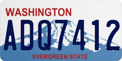 WA license plate ADQ7412