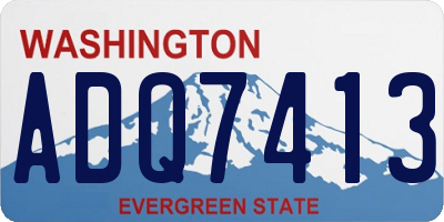 WA license plate ADQ7413