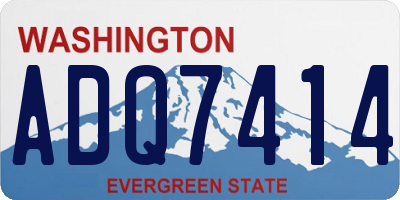 WA license plate ADQ7414