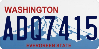 WA license plate ADQ7415