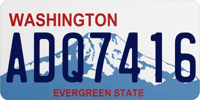 WA license plate ADQ7416
