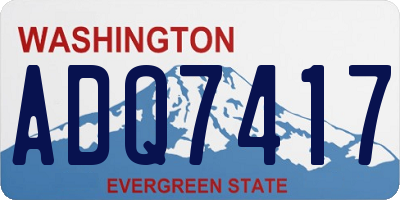 WA license plate ADQ7417