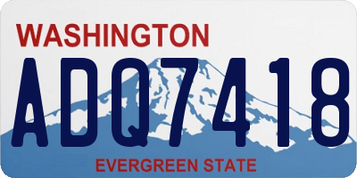 WA license plate ADQ7418