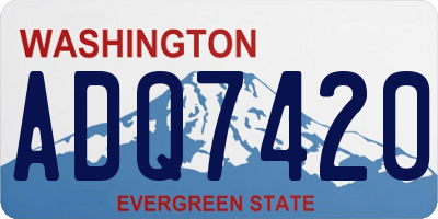 WA license plate ADQ7420