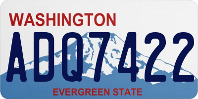 WA license plate ADQ7422