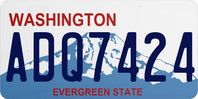WA license plate ADQ7424