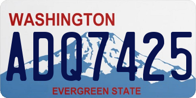 WA license plate ADQ7425