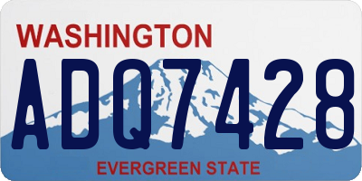 WA license plate ADQ7428