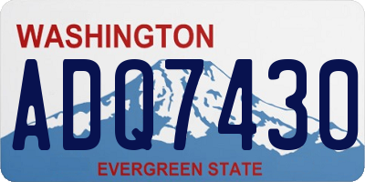 WA license plate ADQ7430