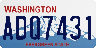WA license plate ADQ7431