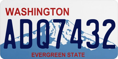 WA license plate ADQ7432