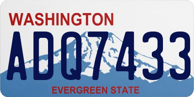 WA license plate ADQ7433