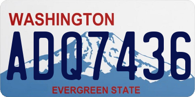 WA license plate ADQ7436