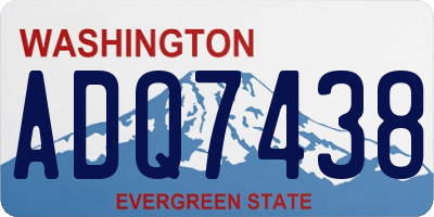 WA license plate ADQ7438