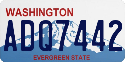 WA license plate ADQ7442