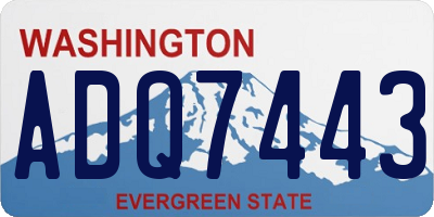 WA license plate ADQ7443