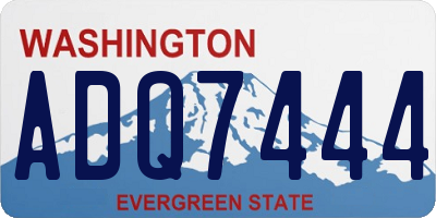 WA license plate ADQ7444