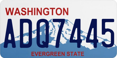 WA license plate ADQ7445