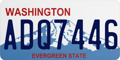 WA license plate ADQ7446