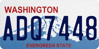 WA license plate ADQ7448