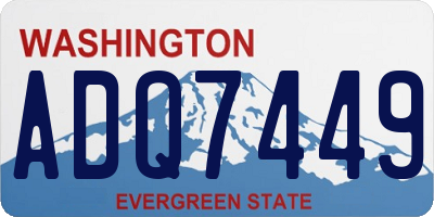 WA license plate ADQ7449