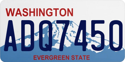 WA license plate ADQ7450