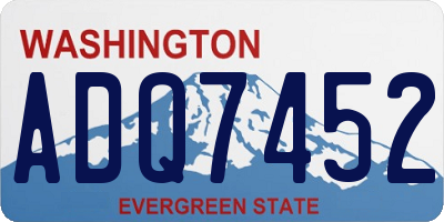 WA license plate ADQ7452