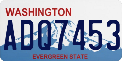 WA license plate ADQ7453
