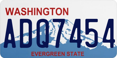 WA license plate ADQ7454